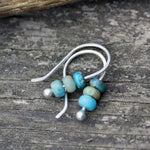 Retro Turquoise Oorbellen