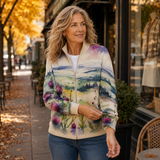 Maartje | Patchwork cardigan met ruitpatroon