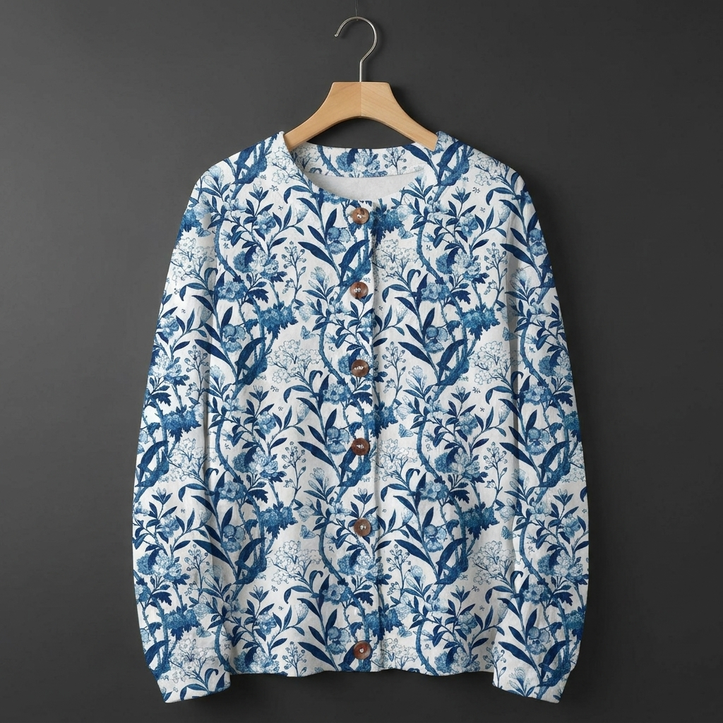 Corinne | Bloemen Patroon Print Knoop Vest