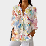 Régine | Luchtige Kleurrijke Bedrukte Blouse