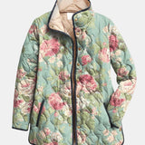Carys | Gevoerde Jas met Retro Bloemenprint