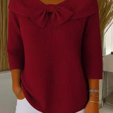 Fleur | Trui met Strik en Ronde Hals