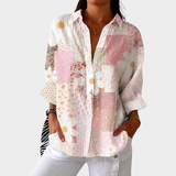 Annette | Luchtige Kleurrijke Bedrukte Blouse