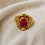 Ovale Amethist Ring met Zirkonia