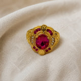 Ovale Amethist Ring met Zirkonia
