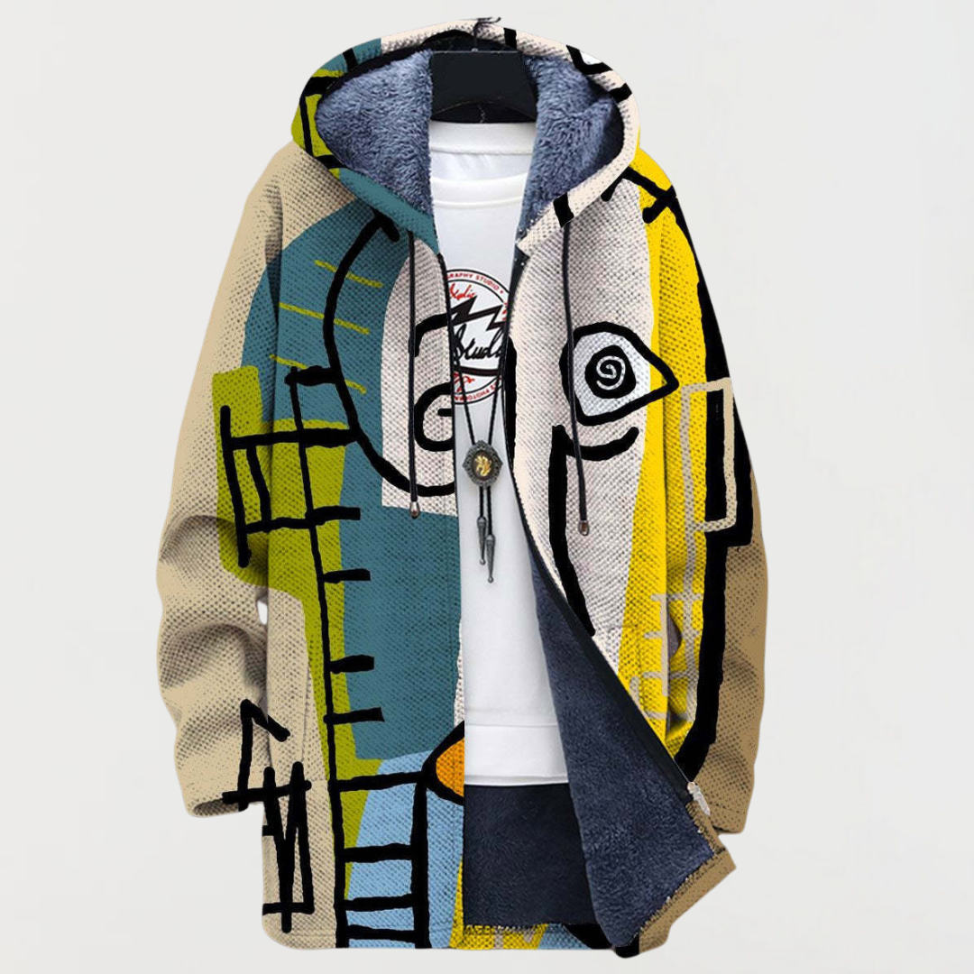 Morgan | Gevoerde Jas met Abstract Patroon