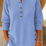 Mieke | Henley-tuniek met knopen