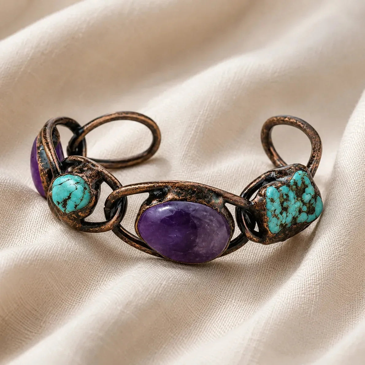 Open Armband met Ovale Edelsteen