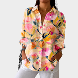 Renée | Luchtige Kleurrijke Bedrukte Blouse