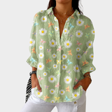 Germaine | Luchtige Kleurrijke Bedrukte Blouse