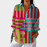 Andrée | Luchtige Kleurrijke Bedrukte Blouse