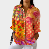 Elise | Luchtige Kleurrijke Bedrukte Blouse