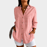 Bernadette | Koraal Picknick Charme Blouse