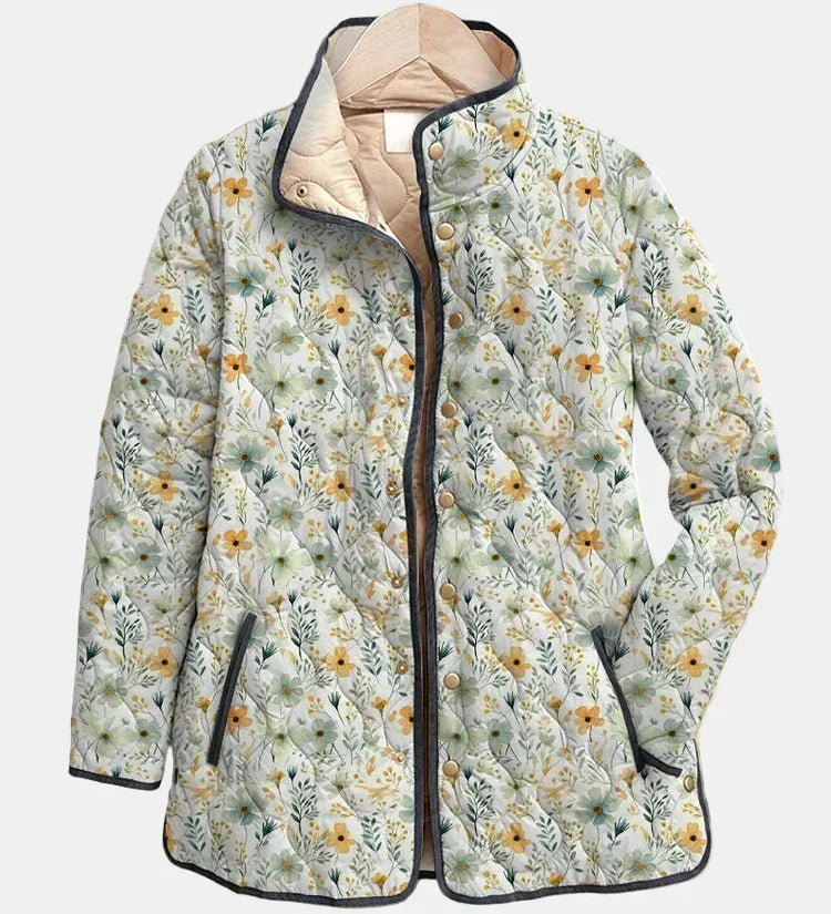 Nola | Elegante Geprinte Gevoerde Jas