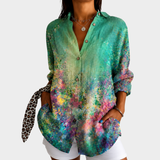 Marie-Claire | Smaragd Weide Kunst Blouse
