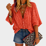 Josette | Koraal Bries Knoop Blouse
