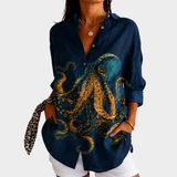 Paulette | Oceaan Schat Statement Blouse