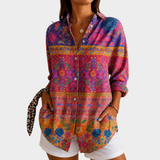 Madeleine | Levendige Tuin Mozaïek Blouse