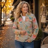 Floor | Cardigan met vintage bloementuinprint