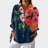 Vivienne | Luchtige Kleurrijke Bedrukte Blouse