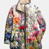 Kaia | Elegante Vintage Bloemenprint Gequilt Jacket