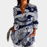 Véronique | Kust Mozaïekprint Blouse