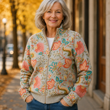 Floor | Cardigan met vintage bloementuinprint