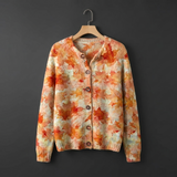 Nicole | Esdoornblad Herfst Kunstprint Knoop Vest