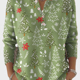 Iris - Festive Christmas Sweater with Buttons