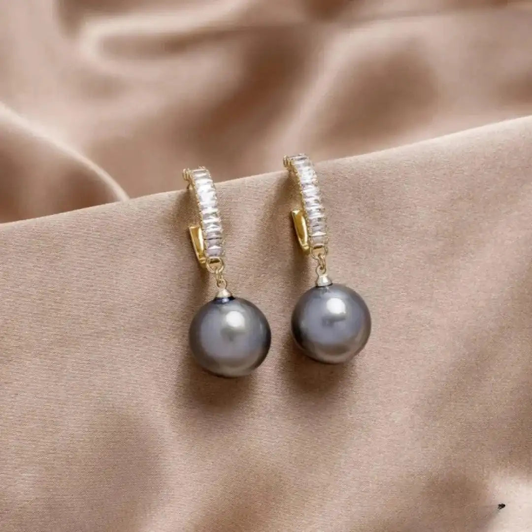 Elegante Hangoorbellen met Parels en Zirkonia