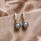 Elegante Hangoorbellen met Parels en Zirkonia