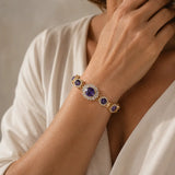 Gouden Armband met Amethist Bedel