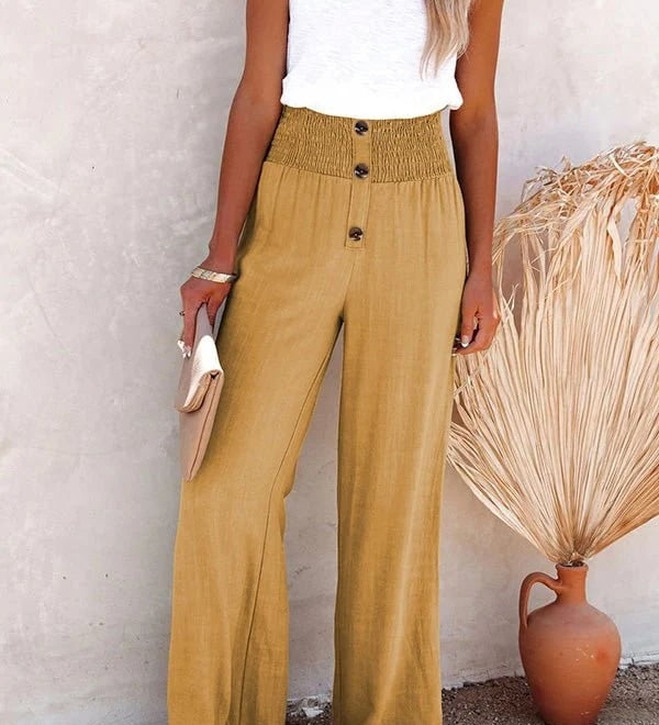 Riana - Hoge Taille Relaxed Broek