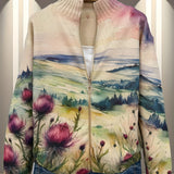 Maartje | Patchwork cardigan met ruitpatroon