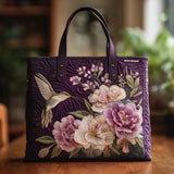 Handgemaakte Tas – Kolibrie en Orchideeën