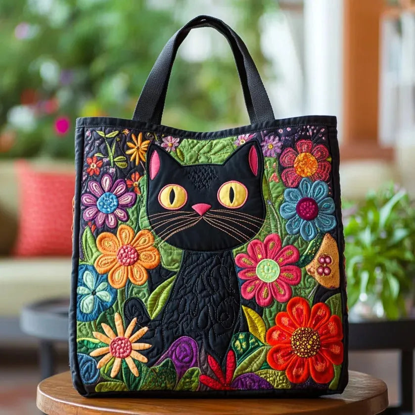 Handgemaakte Tas – Magische Zwarte Kat