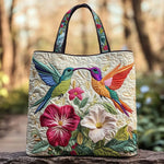 Handgemaakte Tas – Kolibrie en Witte Bloemen