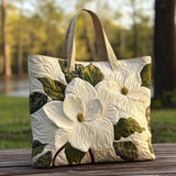 Handgemaakte Tas – Elegante Witte Lelies