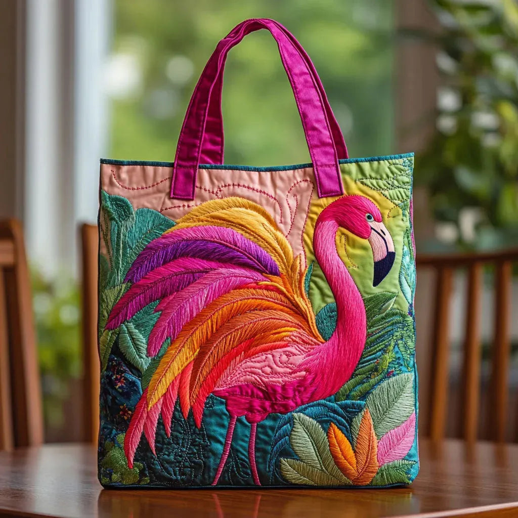 Handgemaakte Tas – Regenboogflamingo