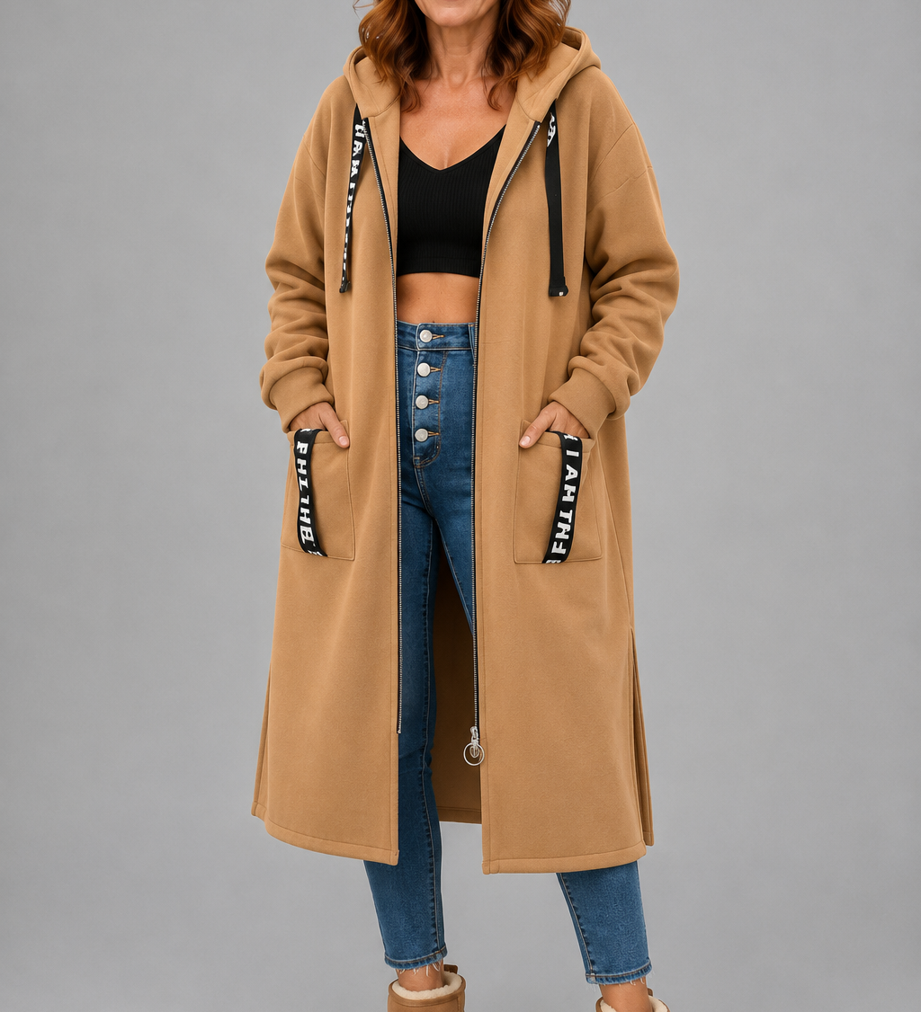 Sophie Oversized Damesmantel met Capuchon