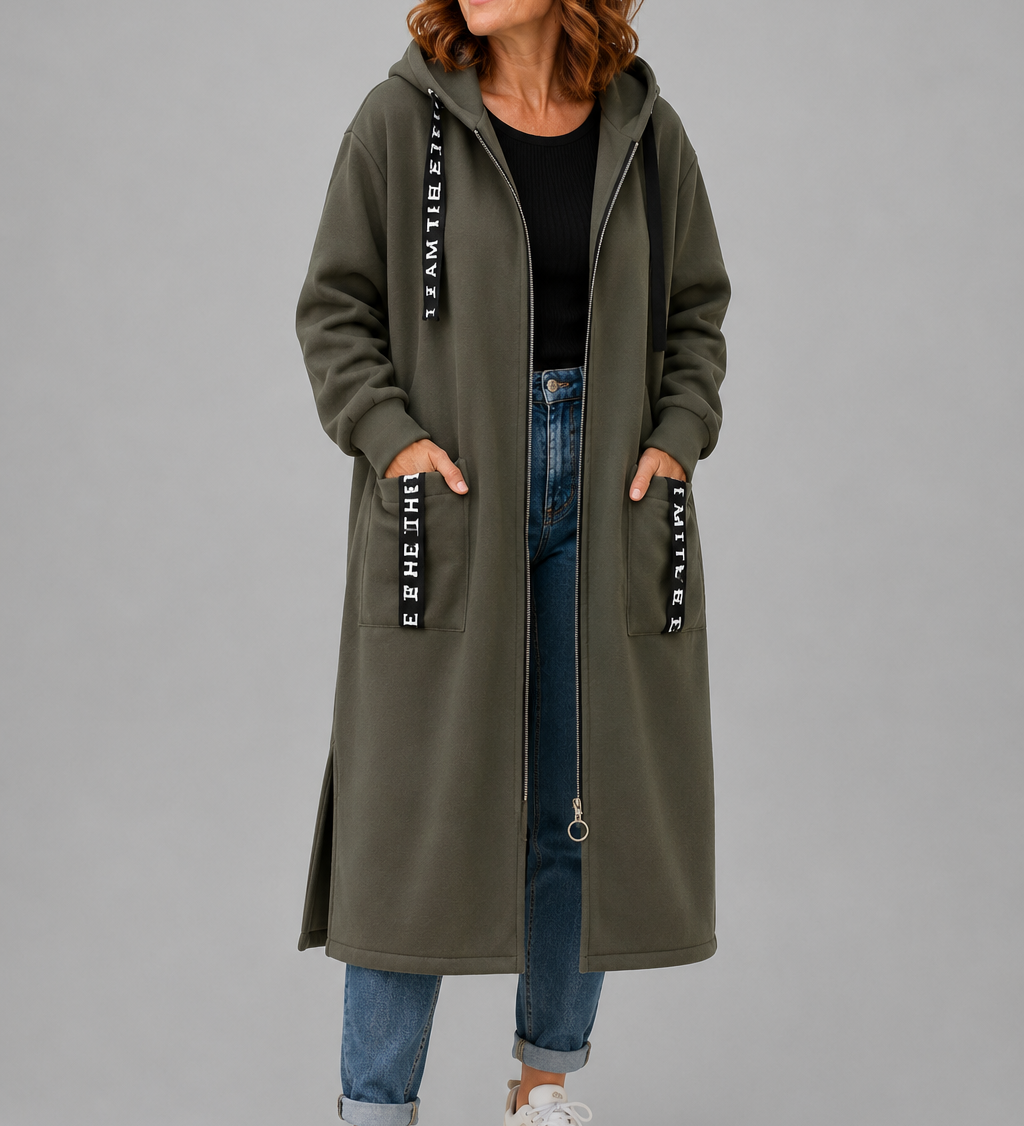 Sophie Oversized Damesmantel met Capuchon