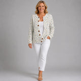 Sylvie | Bloemen Patroon Bedrukt Knoop Vest