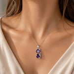 Amethist Kristal Kat Hanger Ketting