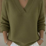 Sanne | Comfortabele Trui met V-Hals