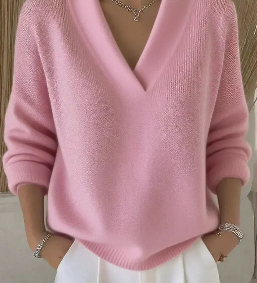 Sanne | Comfortabele Trui met V-Hals