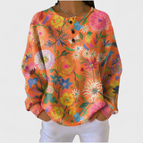 Britt - Vivid Floral Print Sweater