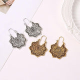 Mandala Oorbellen met Lotusbloem Ontwerp
