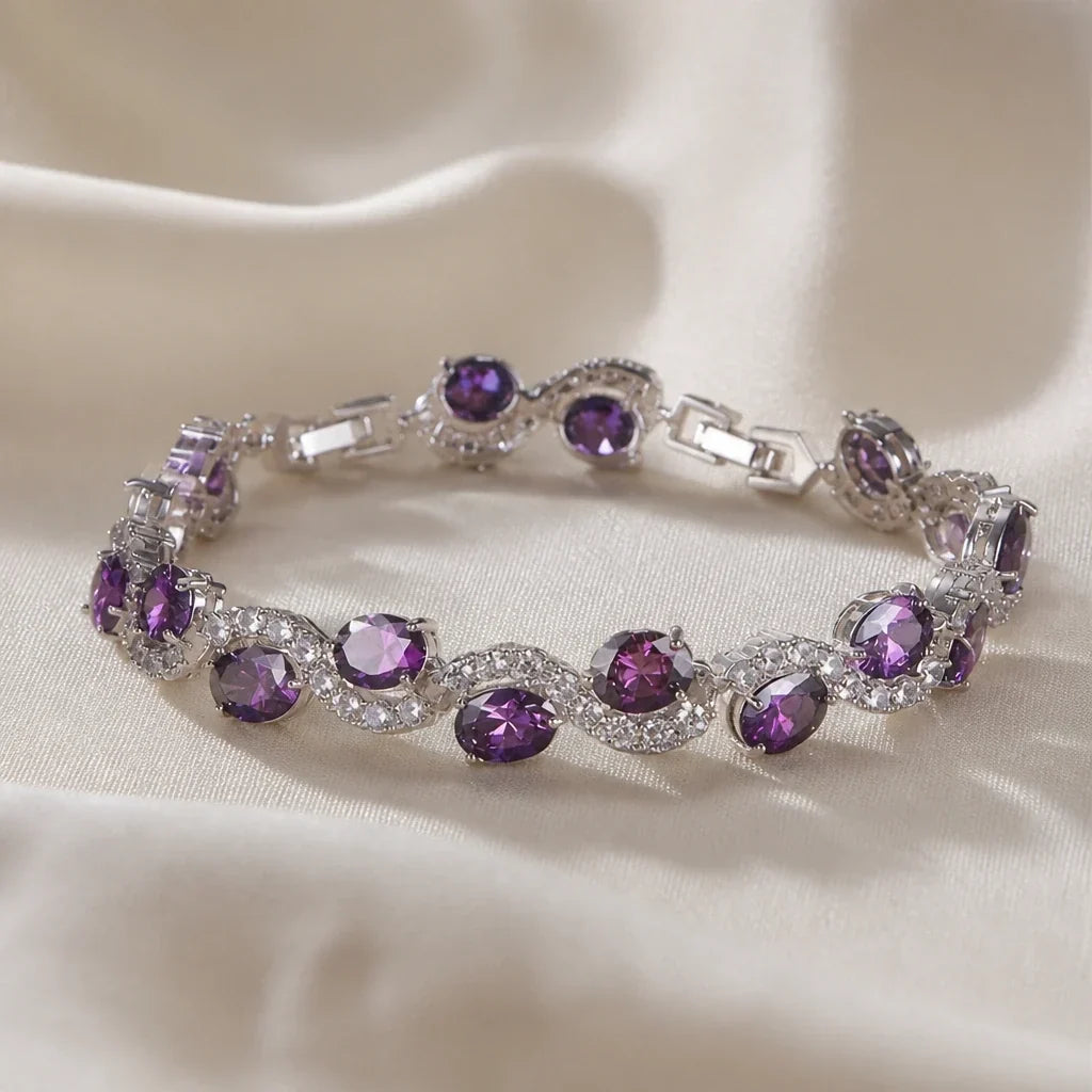 Zilveren Halo Schakelarmband
