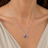 Hart Hanger Ketting met Zirkonia