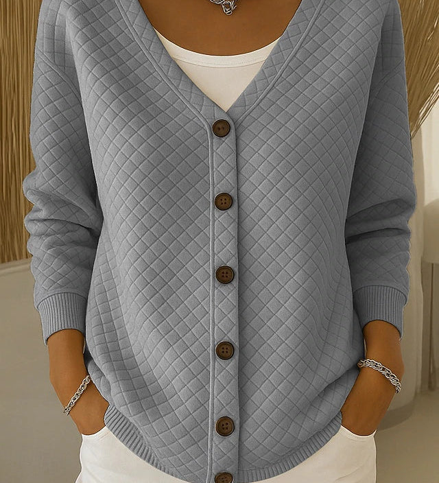 Bente | Gewatteerd Vest met Knopen